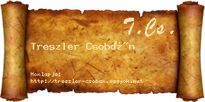 Treszler Csobán névjegykártya